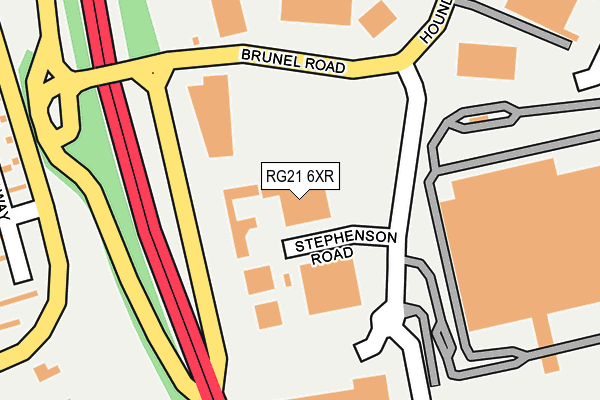 RG21 6XR map - OS OpenMap – Local (Ordnance Survey)