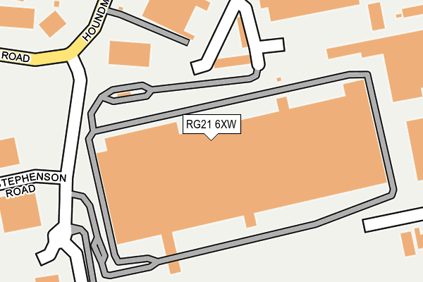 RG21 6XW map - OS OpenMap – Local (Ordnance Survey)