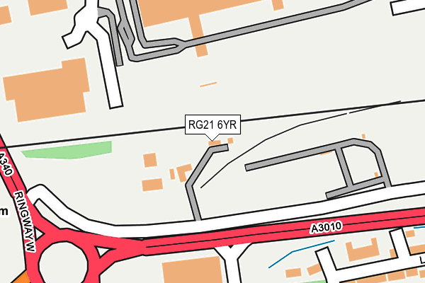 RG21 6YR map - OS OpenMap – Local (Ordnance Survey)