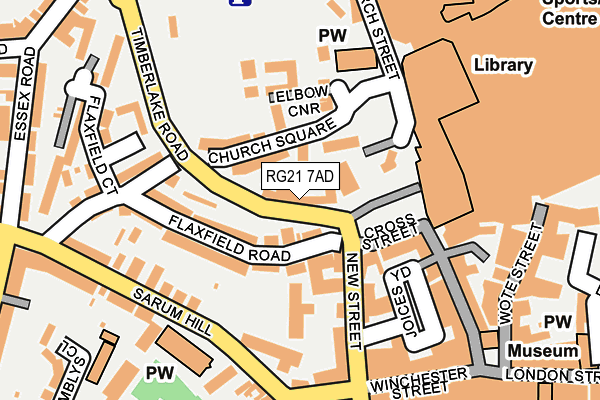 RG21 7AD map - OS OpenMap – Local (Ordnance Survey)