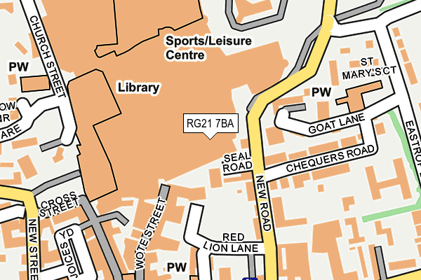 RG21 7BA map - OS OpenMap – Local (Ordnance Survey)