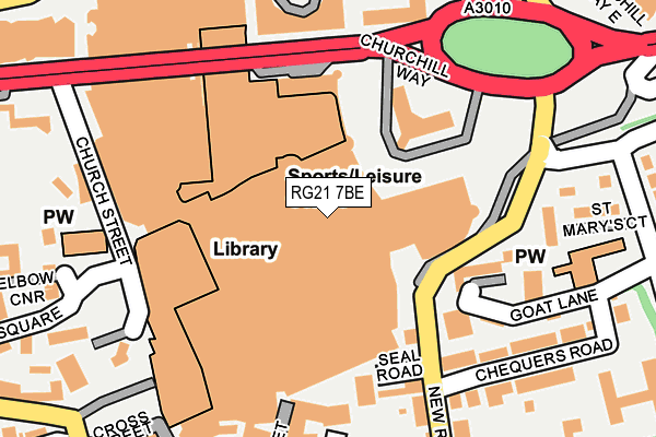 RG21 7BE map - OS OpenMap – Local (Ordnance Survey)