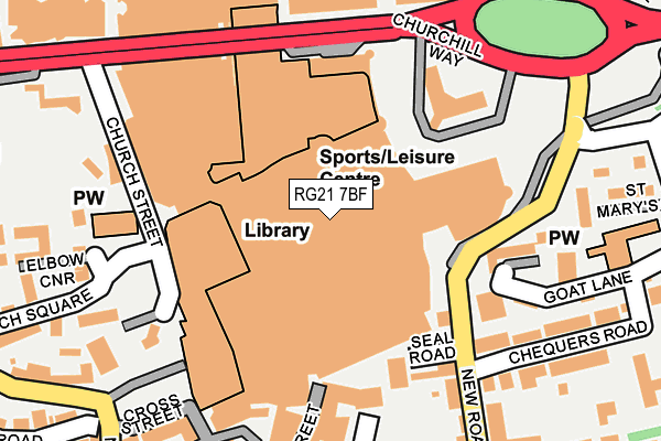 RG21 7BF map - OS OpenMap – Local (Ordnance Survey)