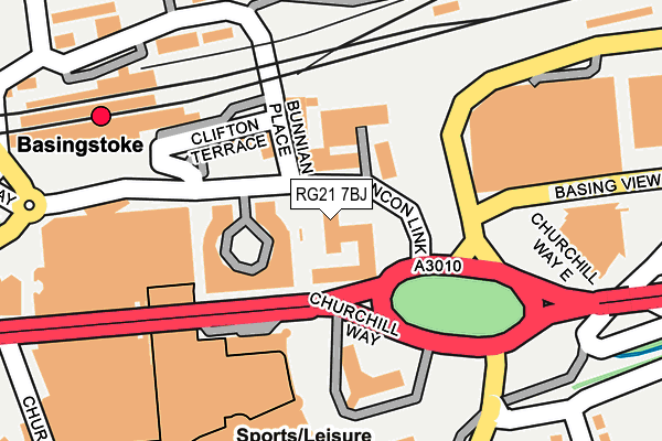 RG21 7BJ map - OS OpenMap – Local (Ordnance Survey)