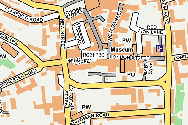 RG21 7BQ map - OS OpenMap – Local (Ordnance Survey)
