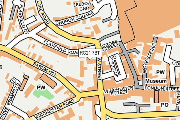 RG21 7BT map - OS OpenMap – Local (Ordnance Survey)
