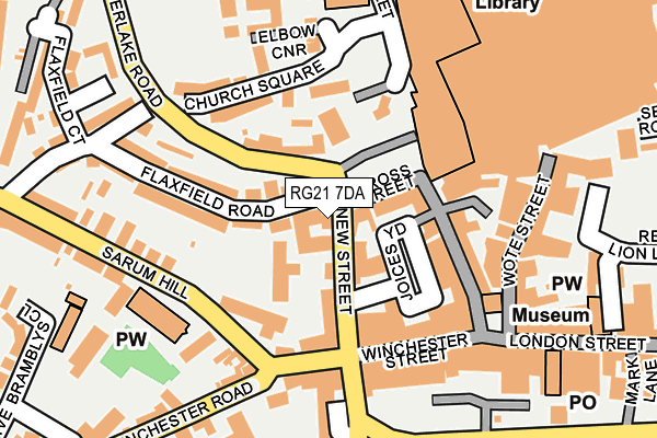 RG21 7DA map - OS OpenMap – Local (Ordnance Survey)