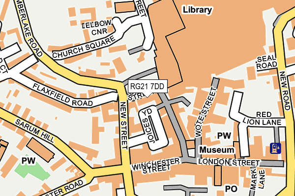 RG21 7DD map - OS OpenMap – Local (Ordnance Survey)