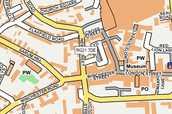 RG21 7DE map - OS OpenMap – Local (Ordnance Survey)