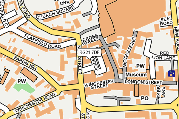 RG21 7DF map - OS OpenMap – Local (Ordnance Survey)