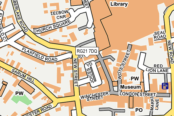 RG21 7DQ map - OS OpenMap – Local (Ordnance Survey)