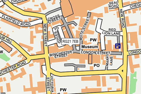 RG21 7EB map - OS OpenMap – Local (Ordnance Survey)