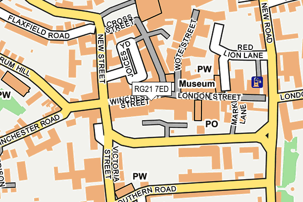 RG21 7ED map - OS OpenMap – Local (Ordnance Survey)