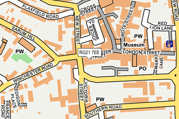 RG21 7EE map - OS OpenMap – Local (Ordnance Survey)