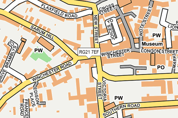 RG21 7EF map - OS OpenMap – Local (Ordnance Survey)