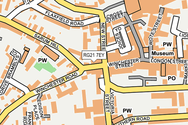 RG21 7EY map - OS OpenMap – Local (Ordnance Survey)