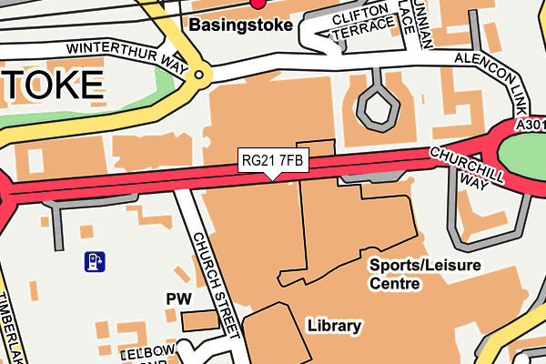 RG21 7FB map - OS OpenMap – Local (Ordnance Survey)