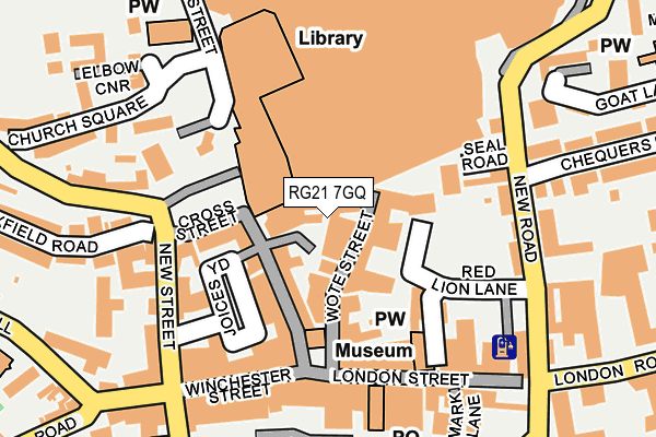 RG21 7GQ map - OS OpenMap – Local (Ordnance Survey)