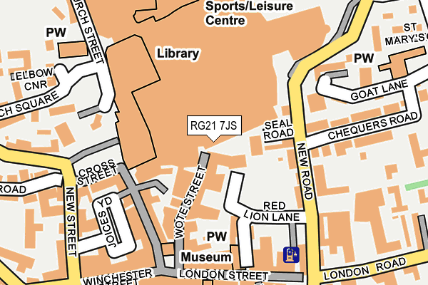 RG21 7JS map - OS OpenMap – Local (Ordnance Survey)