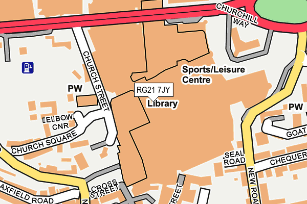 RG21 7JY map - OS OpenMap – Local (Ordnance Survey)