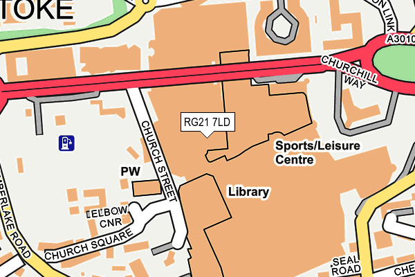 RG21 7LD map - OS OpenMap – Local (Ordnance Survey)