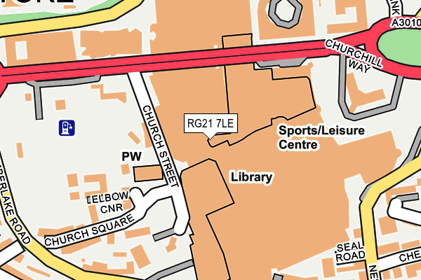 RG21 7LE map - OS OpenMap – Local (Ordnance Survey)