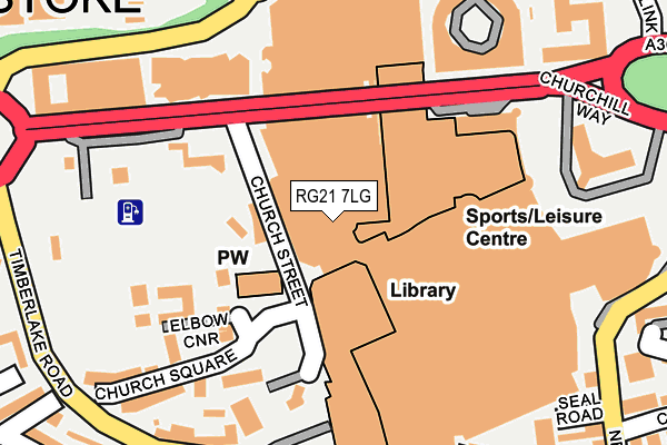 RG21 7LG map - OS OpenMap – Local (Ordnance Survey)