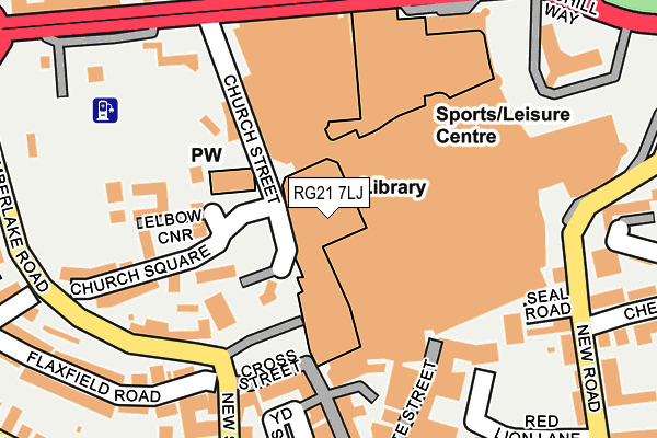 RG21 7LJ map - OS OpenMap – Local (Ordnance Survey)