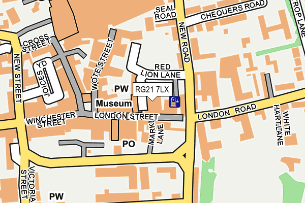 RG21 7LX map - OS OpenMap – Local (Ordnance Survey)