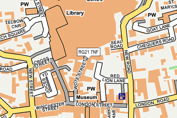 RG21 7NF map - OS OpenMap – Local (Ordnance Survey)