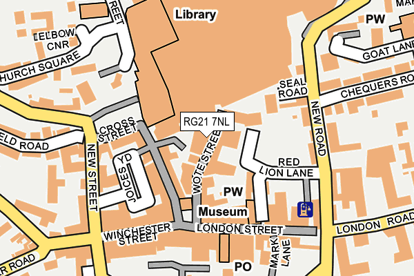 RG21 7NL map - OS OpenMap – Local (Ordnance Survey)