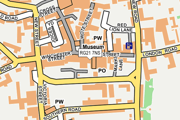 RG21 7NS map - OS OpenMap – Local (Ordnance Survey)