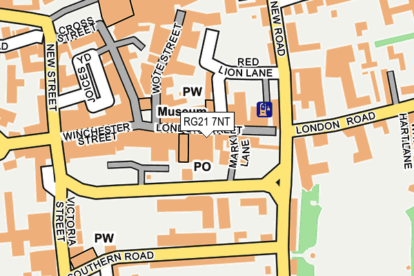 RG21 7NT map - OS OpenMap – Local (Ordnance Survey)