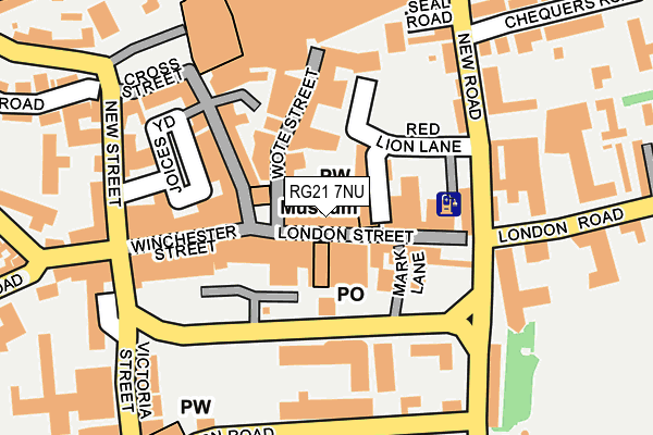 RG21 7NU map - OS OpenMap – Local (Ordnance Survey)