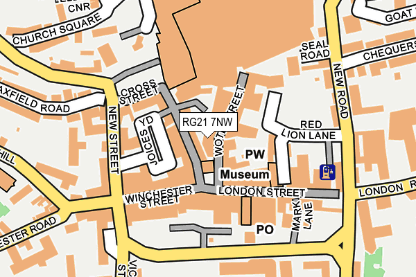 RG21 7NW map - OS OpenMap – Local (Ordnance Survey)