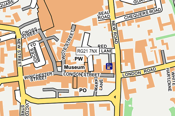 RG21 7NX map - OS OpenMap – Local (Ordnance Survey)
