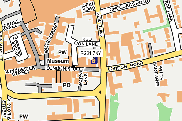 RG21 7NY map - OS OpenMap – Local (Ordnance Survey)