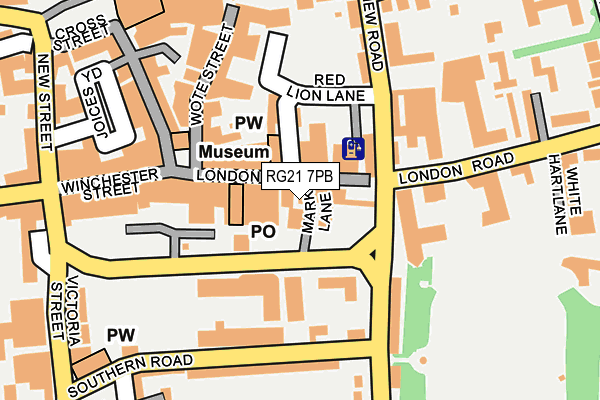 RG21 7PB map - OS OpenMap – Local (Ordnance Survey)