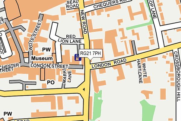 RG21 7PH map - OS OpenMap – Local (Ordnance Survey)