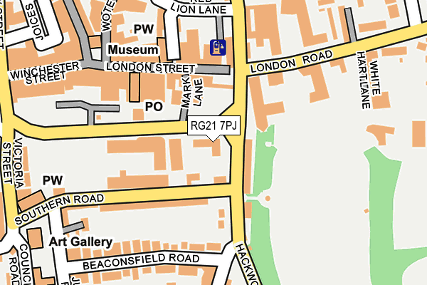 RG21 7PJ map - OS OpenMap – Local (Ordnance Survey)