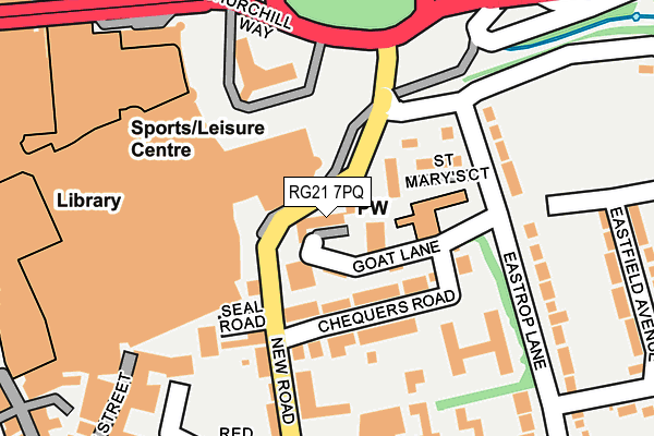 RG21 7PQ map - OS OpenMap – Local (Ordnance Survey)