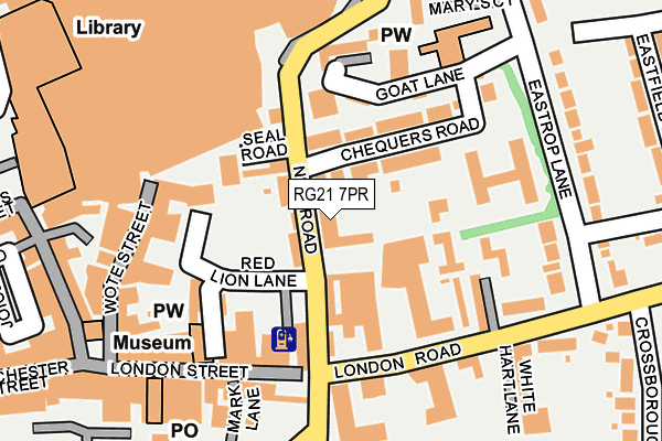 RG21 7PR map - OS OpenMap – Local (Ordnance Survey)