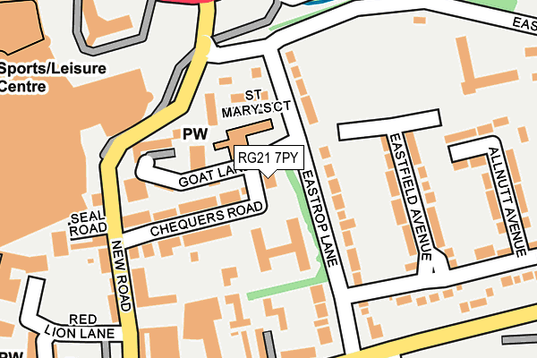 RG21 7PY map - OS OpenMap – Local (Ordnance Survey)