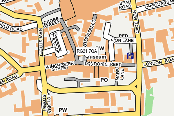 RG21 7QA map - OS OpenMap – Local (Ordnance Survey)