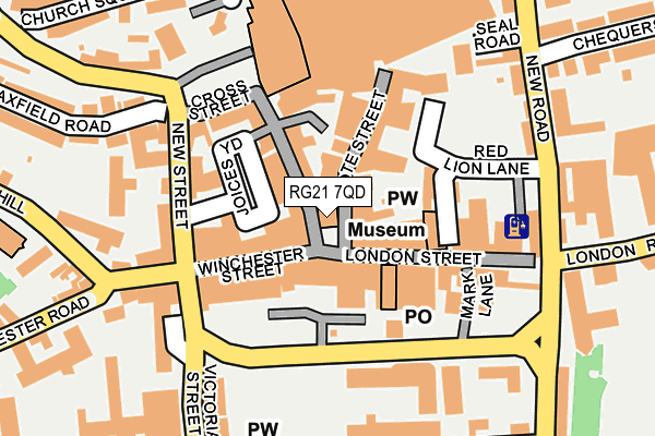 RG21 7QD map - OS OpenMap – Local (Ordnance Survey)