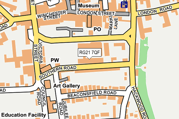 RG21 7QF map - OS OpenMap – Local (Ordnance Survey)