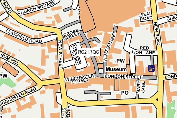 RG21 7QG map - OS OpenMap – Local (Ordnance Survey)