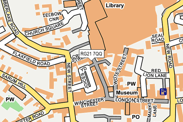 RG21 7QQ map - OS OpenMap – Local (Ordnance Survey)