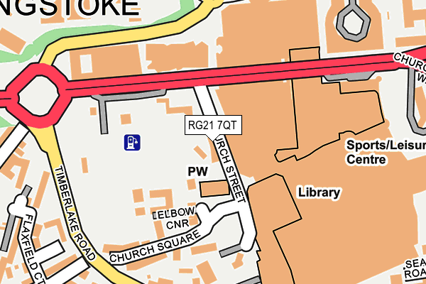 RG21 7QT map - OS OpenMap – Local (Ordnance Survey)