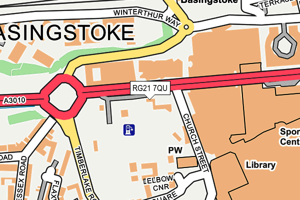 RG21 7QU map - OS OpenMap – Local (Ordnance Survey)